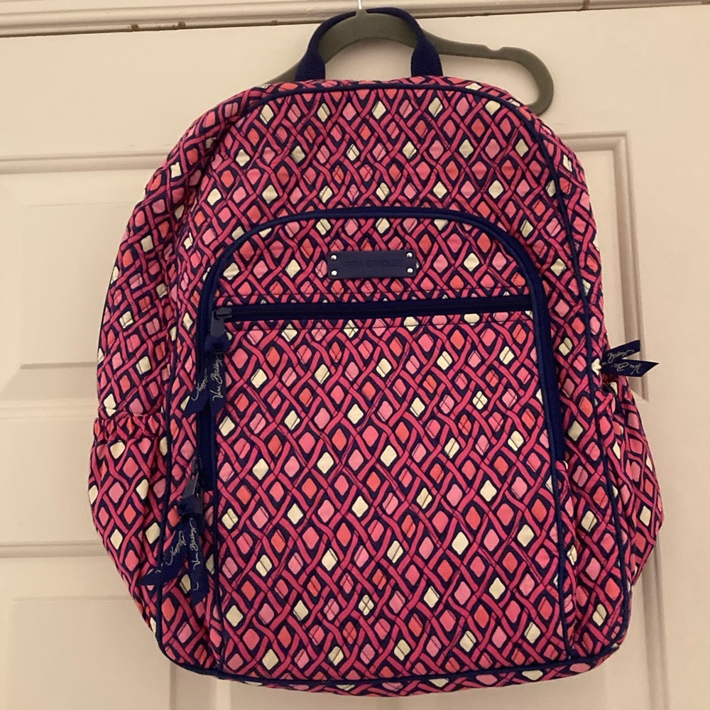 Vera Bradley Katalina Pink Diamonds Campus Backpack